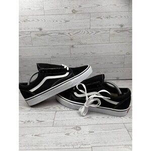 VANS Old Skool Black White sneakers shoes mens sz 11 Defects #185